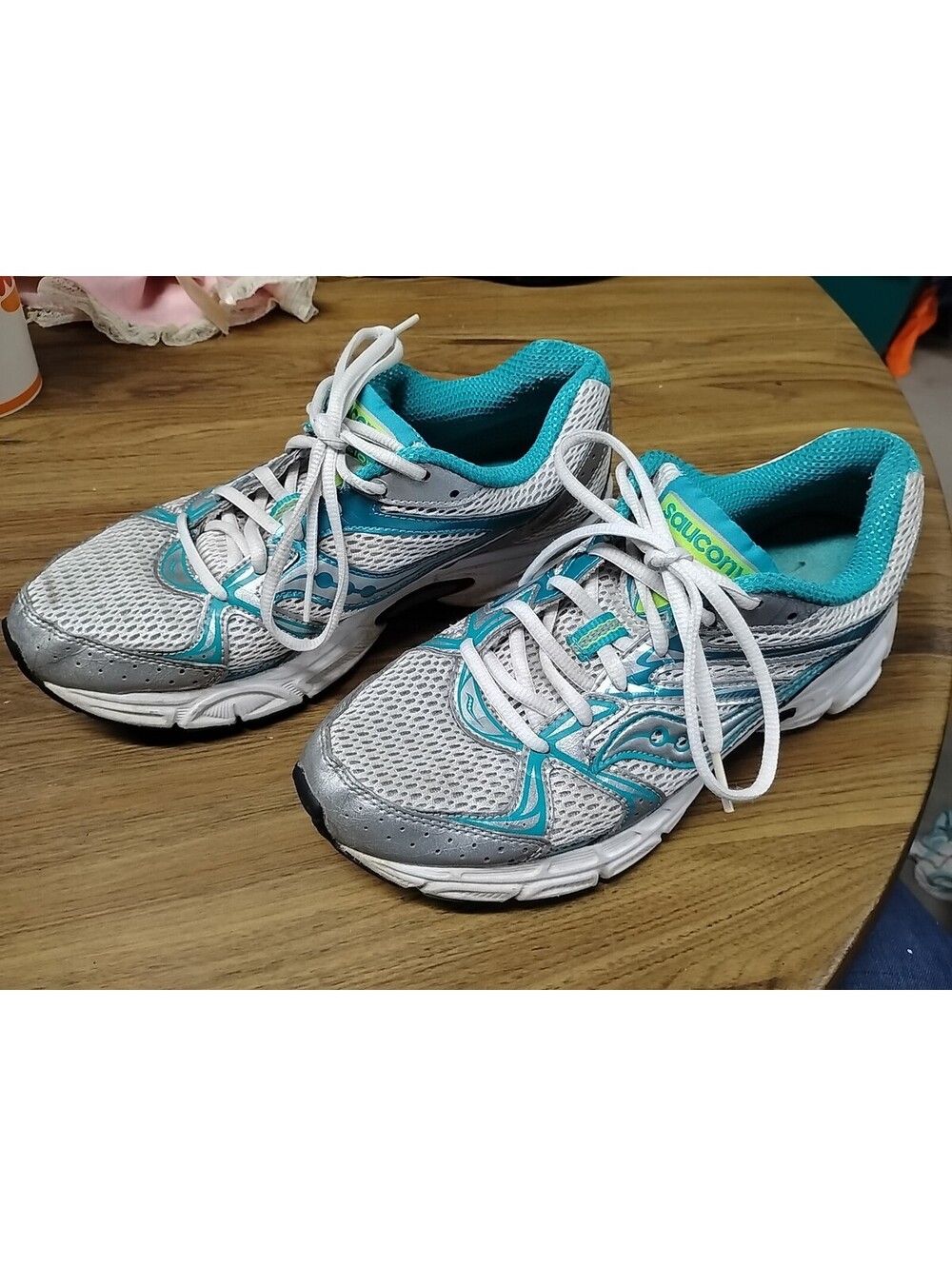 Saucony Womens 9 Med Running Shoes Cohesion 6 Blue Sneakers Teal Athletic